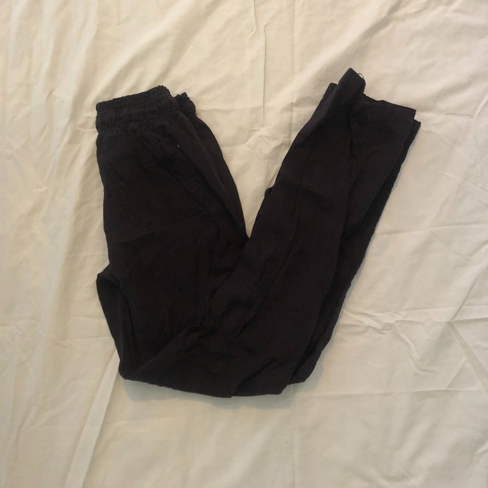 Black Casual Soft Bootcut Pants
